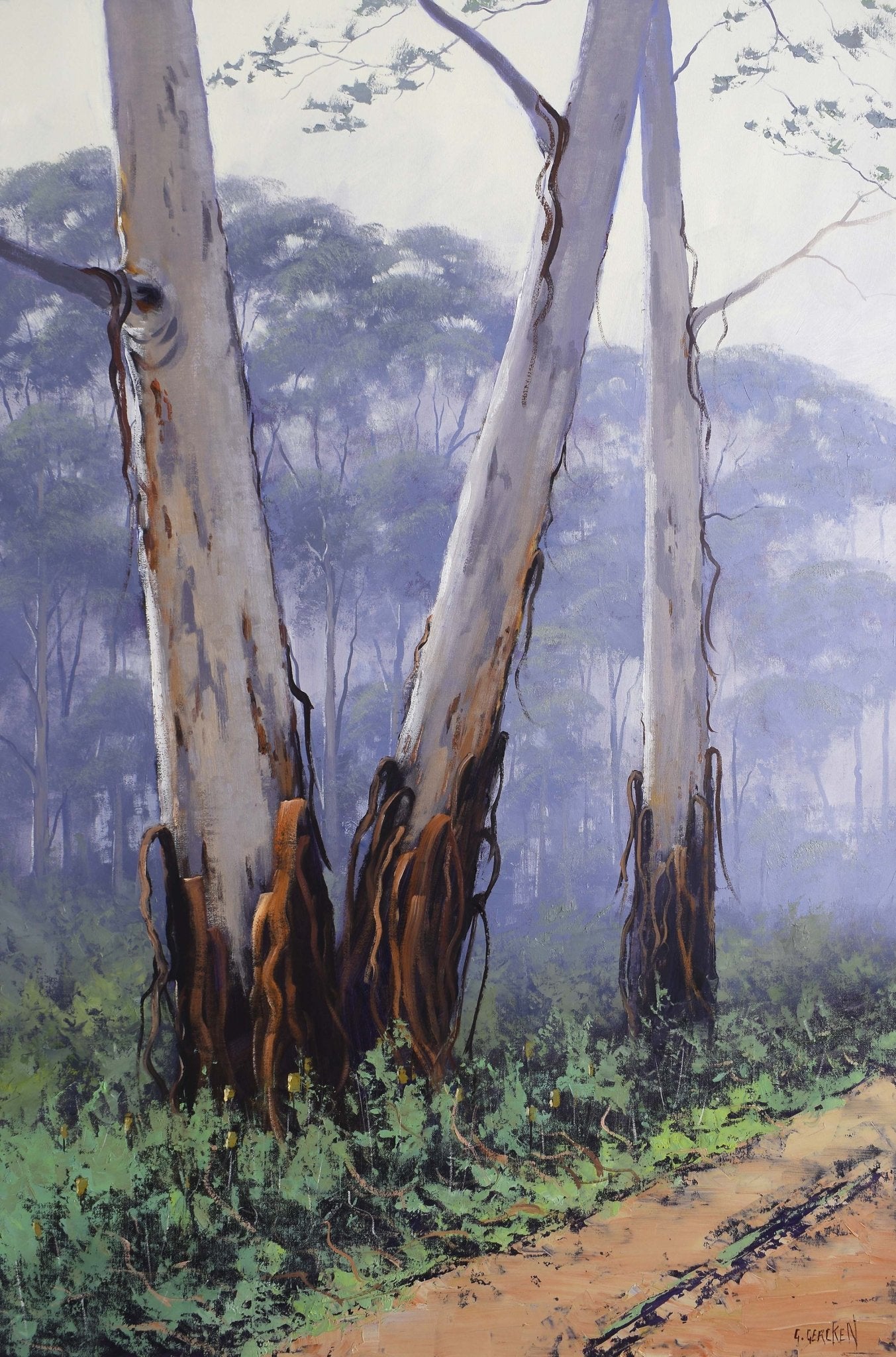 Large Gum trees Original Oil painting