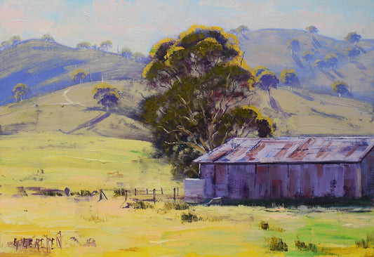 Hilly landscape Mudgee Oil painting