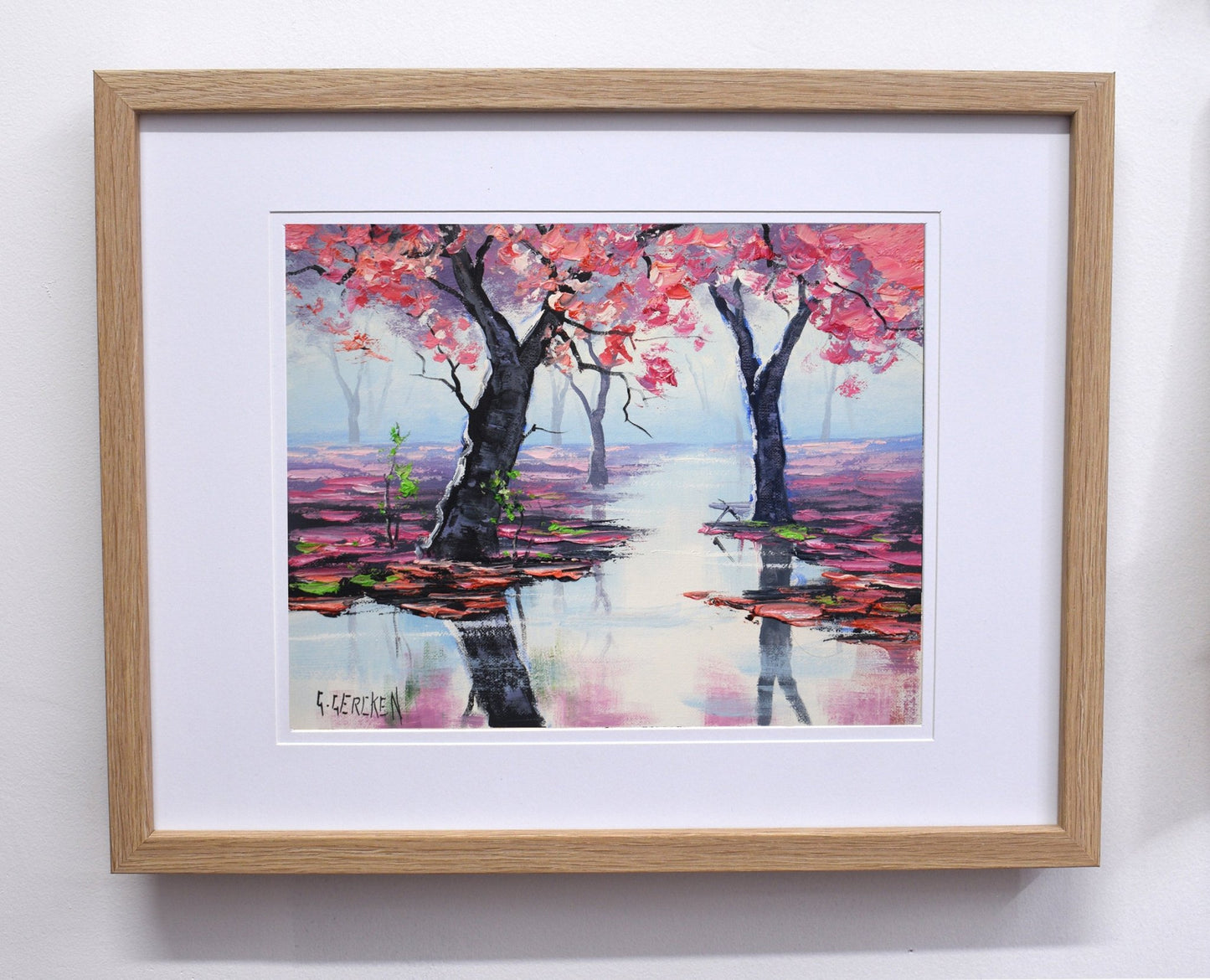 Pink blossom trees Painting