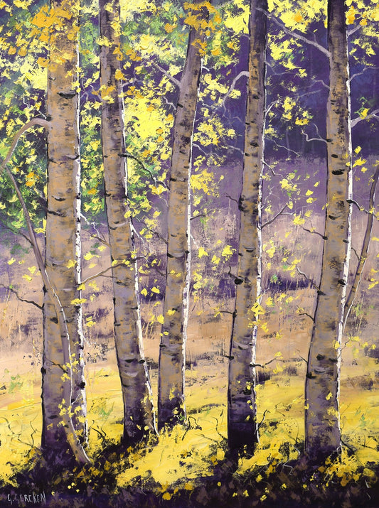 Autumn Poplars Fine Art Painting