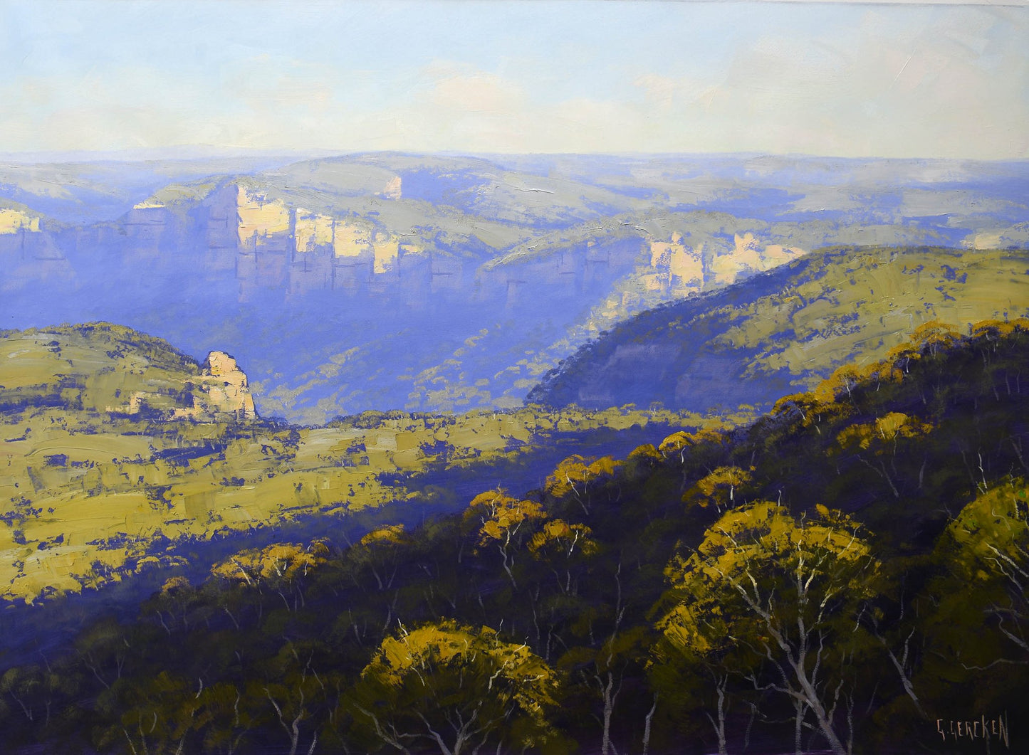 Large Blue Mountains Painting Grose Valley