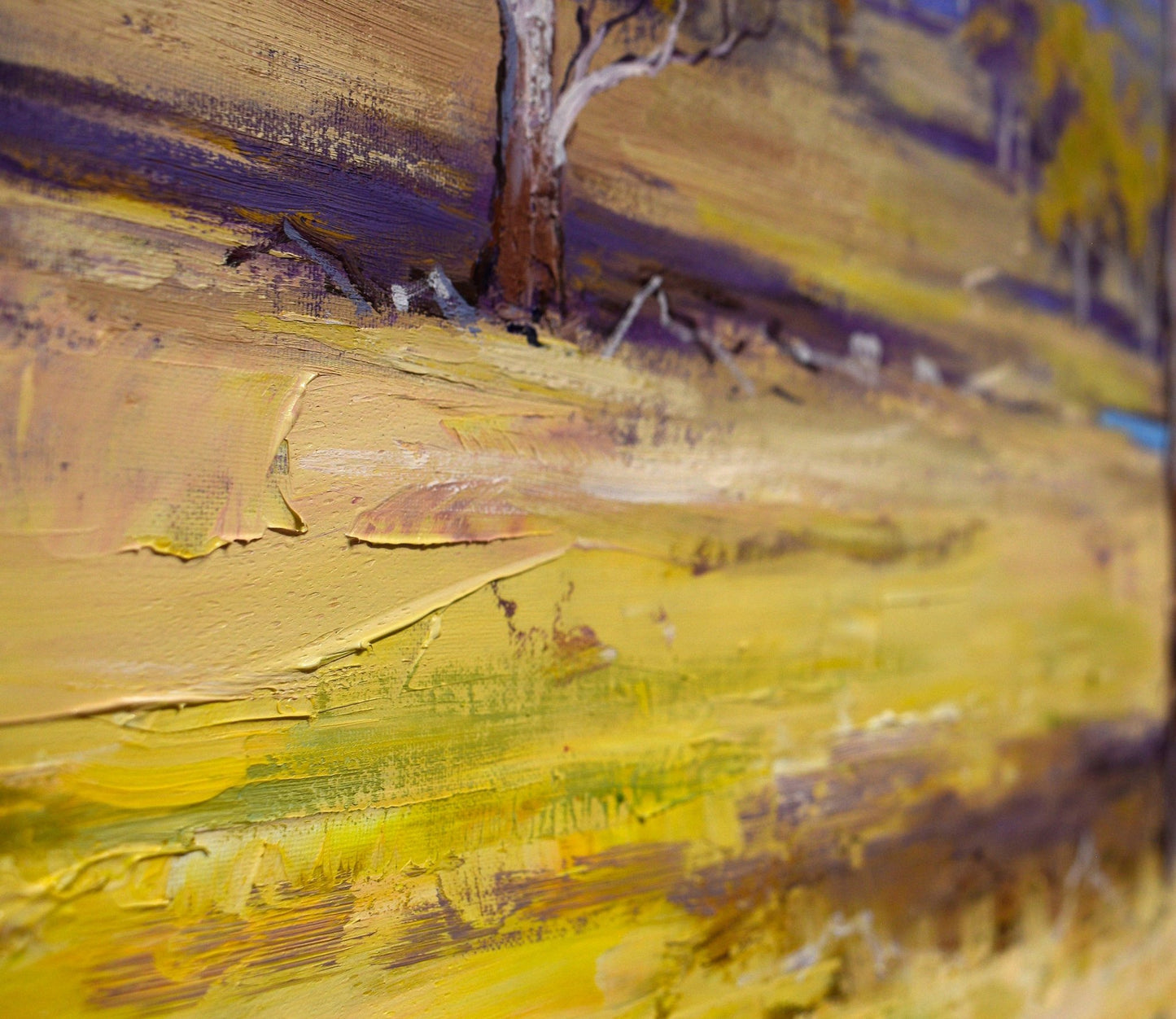 Large Australian Landscape Painting Hartley Gum tree