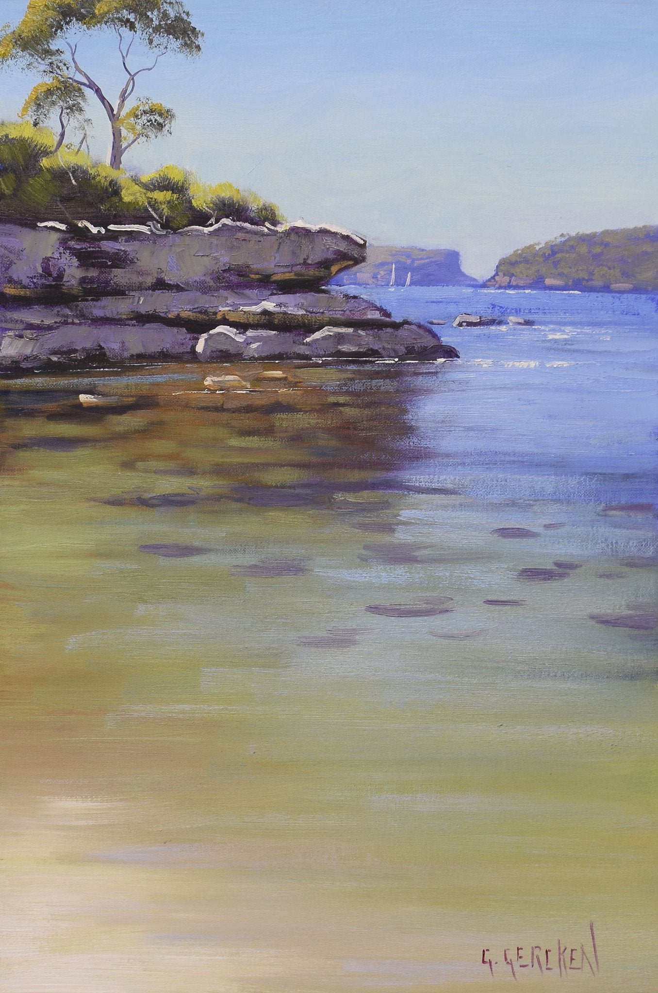 Balmoral beach painting Sydney Harbour by Graham Gercken