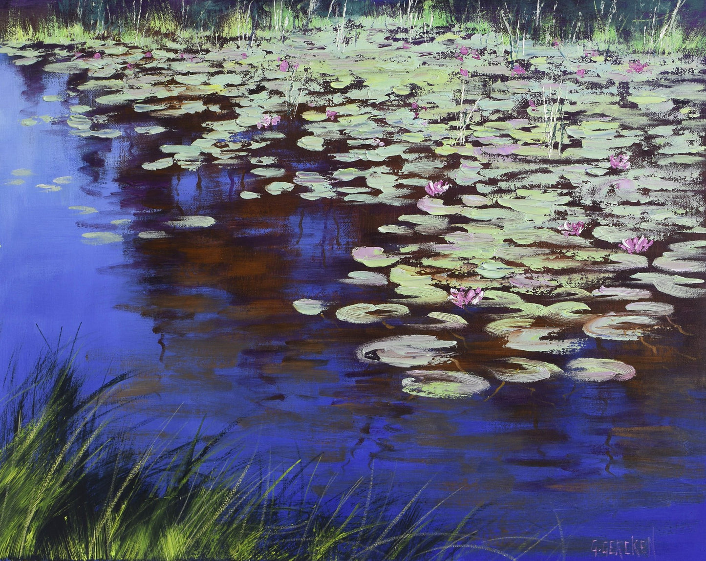 Lily Pond painting by Graham Gercken