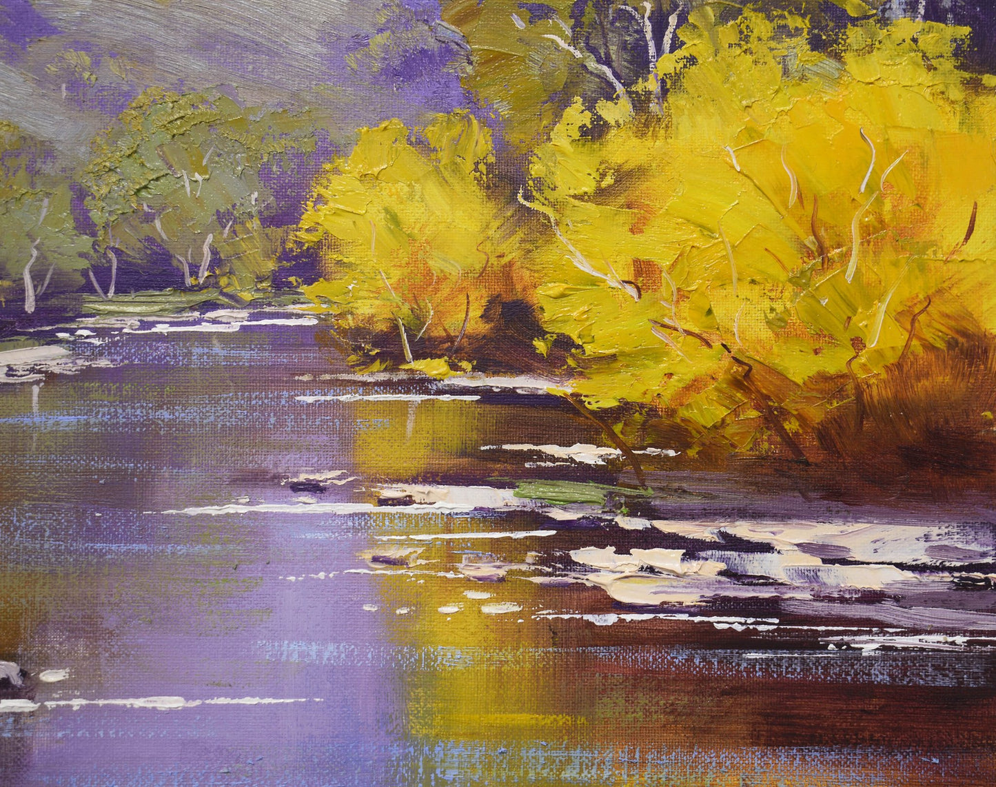 Autumn Painting Tumut River by Graham Gercken