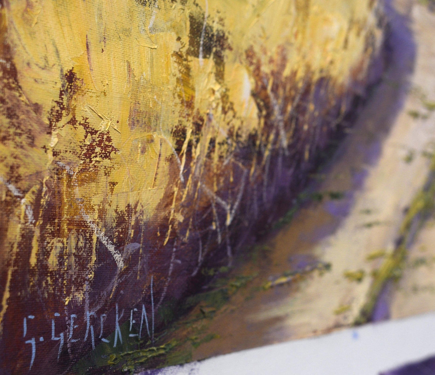 Summertime Snowy Mountains Original painting