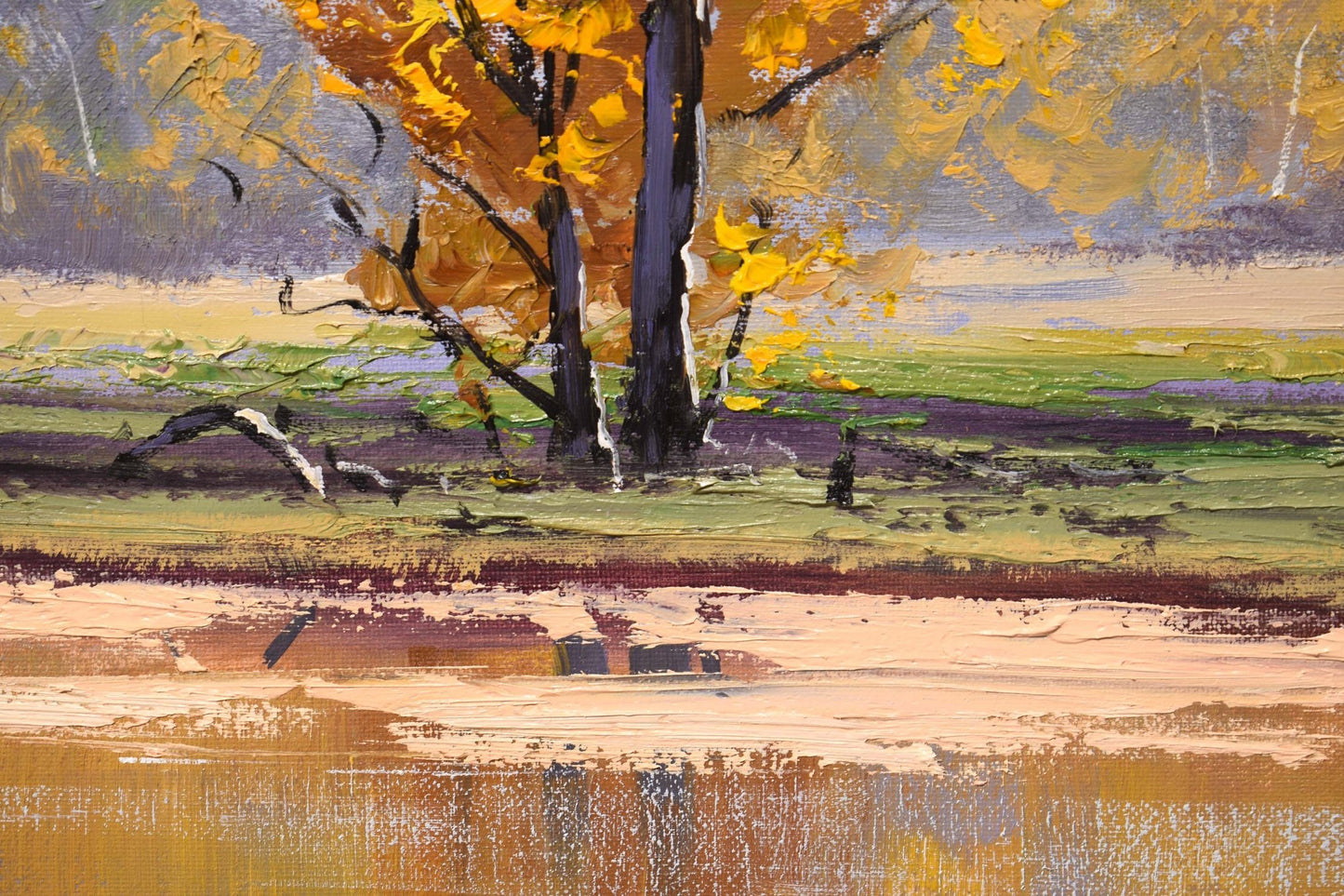 Autumn Poplar Trees Painting by Graham Gercken