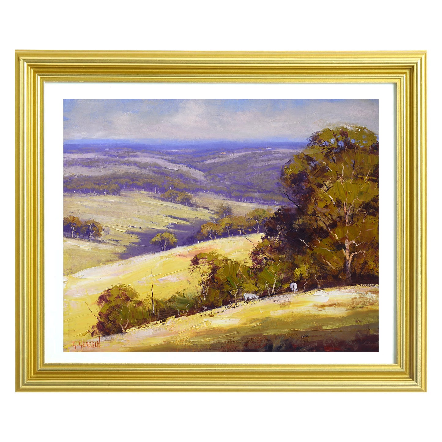 Australian dry summer landscape painting by Graham Gercken