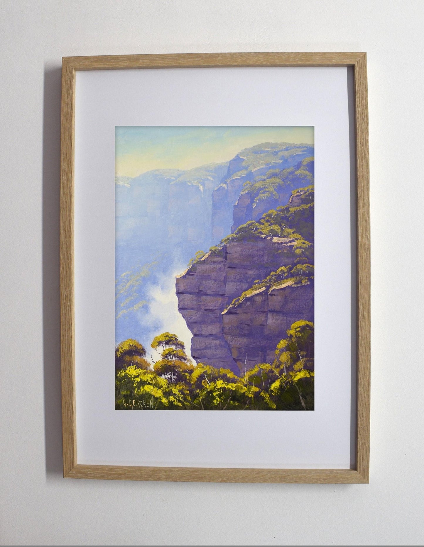 The Blue mountains Painting Katoomba Cliffs