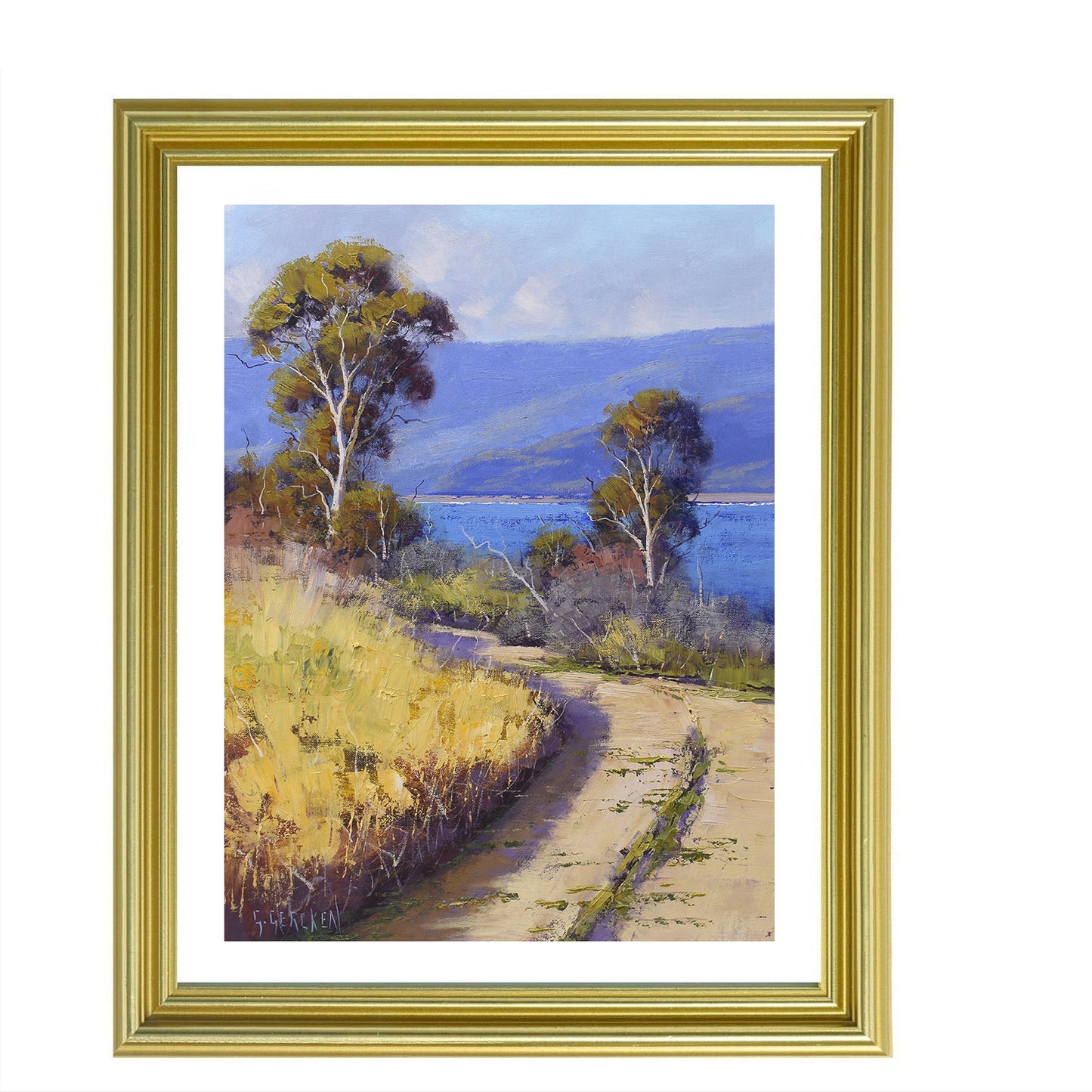 Summertime Snowy Mountains Original painting