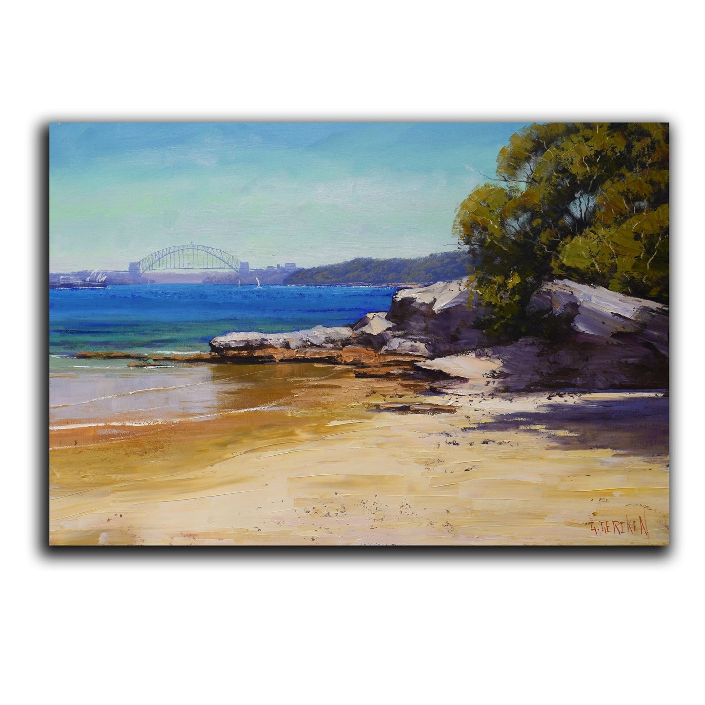 Sydney Harbour Oil painting on Stretched canvas