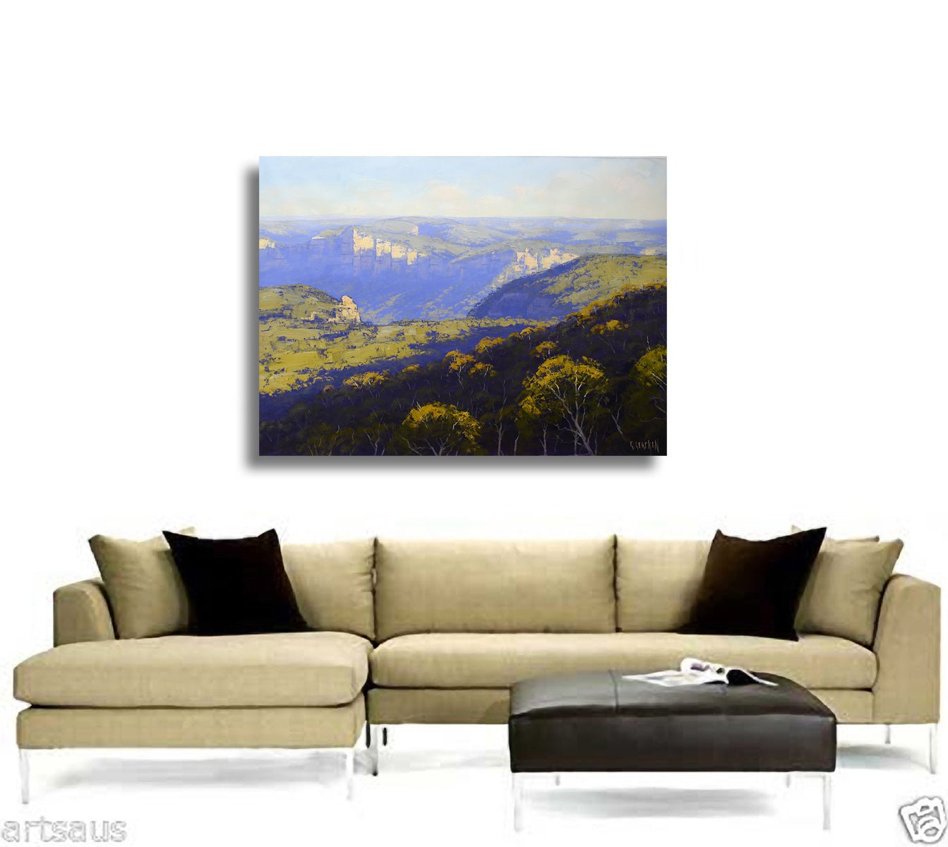 Large Blue Mountains Painting Grose Valley