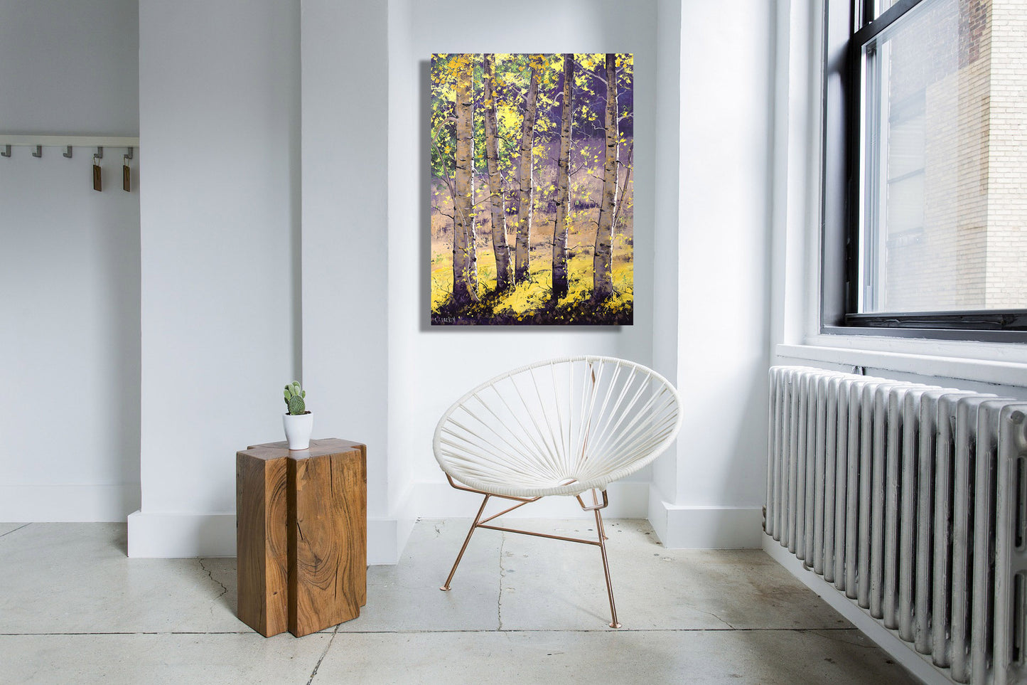 Autumn Poplars Fine Art Painting