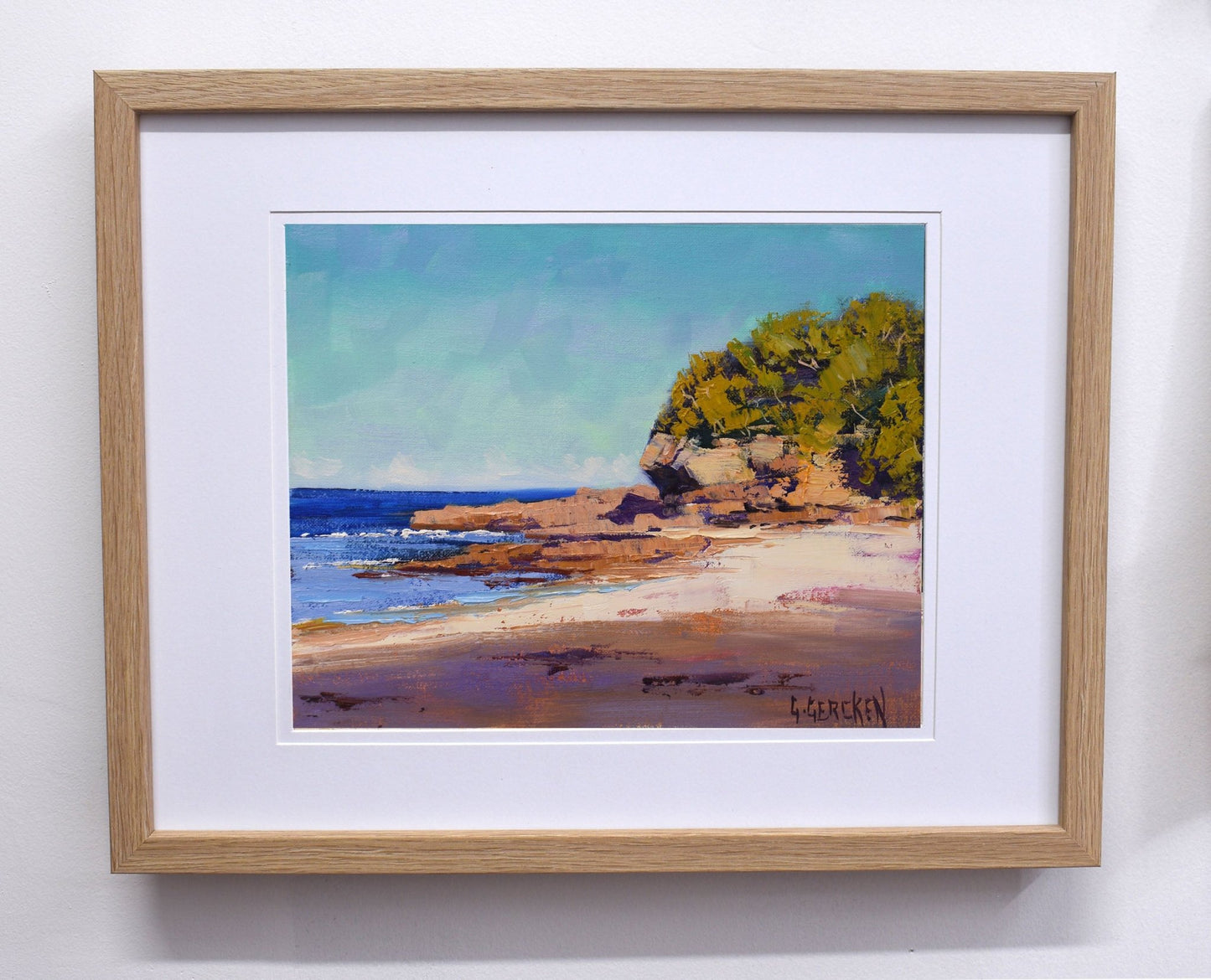 beach art paintings frame