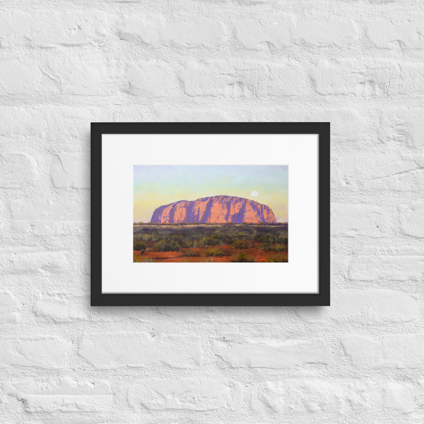 Uluru Ayres Rock Framed Print With Mat