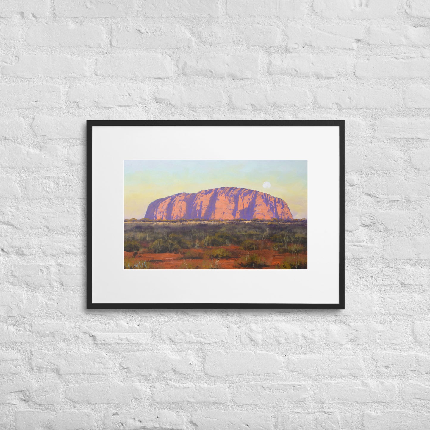 Uluru Ayres Rock Framed Print With Mat