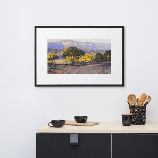 Australian Landscape Capertee Valley Framed Poster With Mat