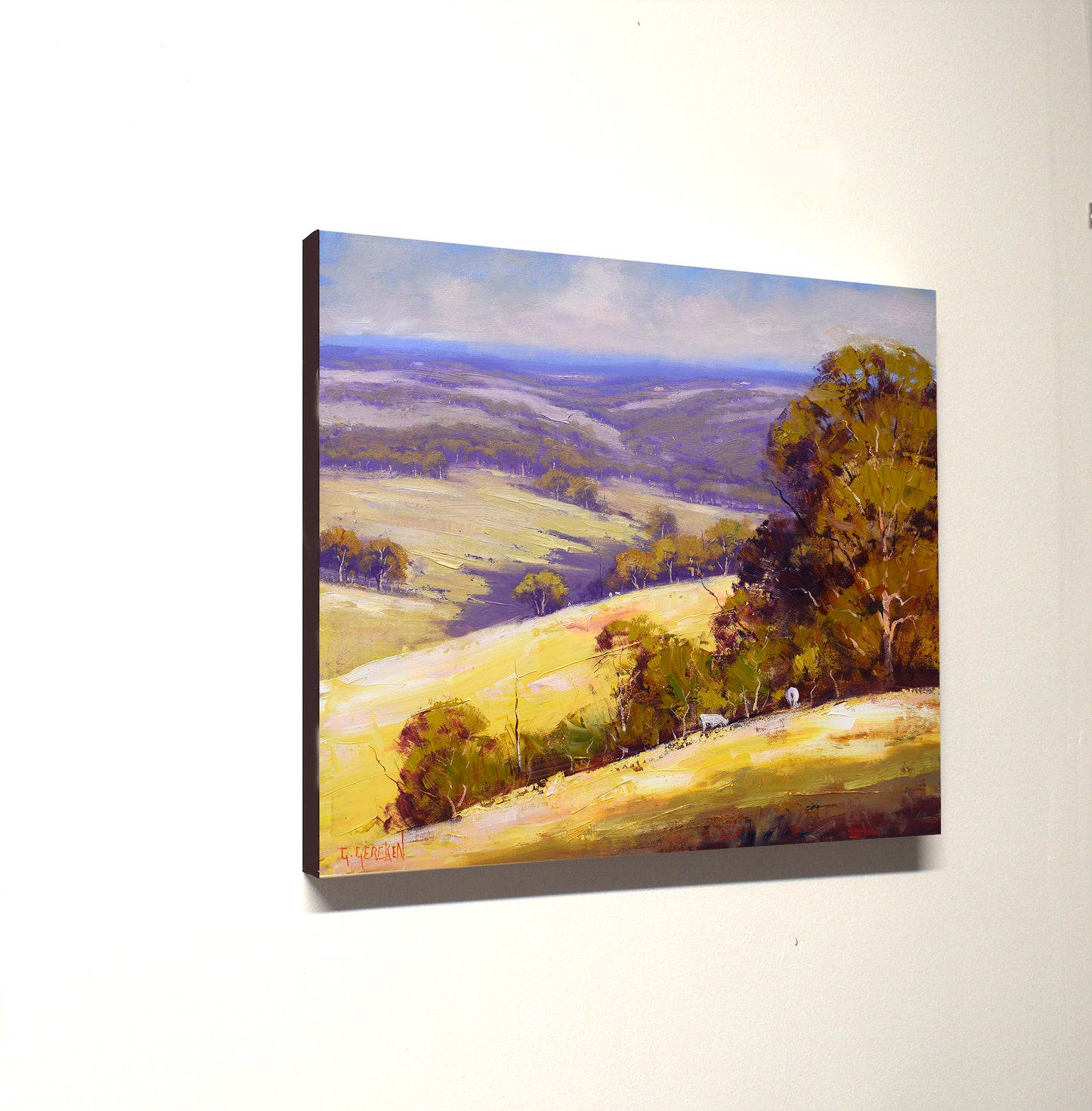 Australian dry summer landscape painting by Graham Gercken