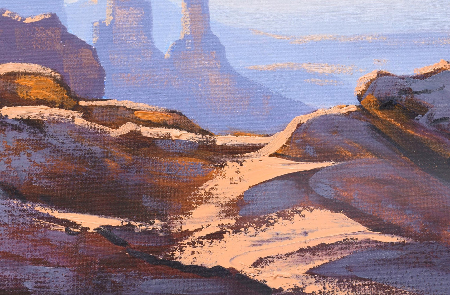 Mesa arch Sunrise Original oil painting Utah large Desert landscape Vista view