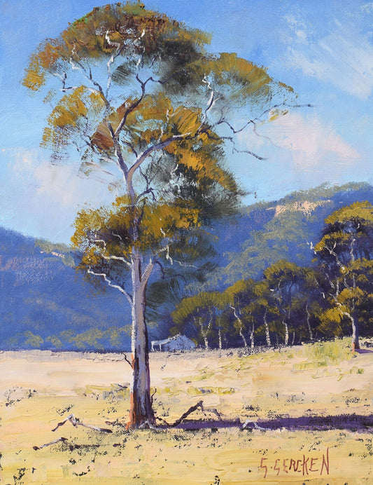 Framed Summer Gum Tree Hartley Oil Painting
