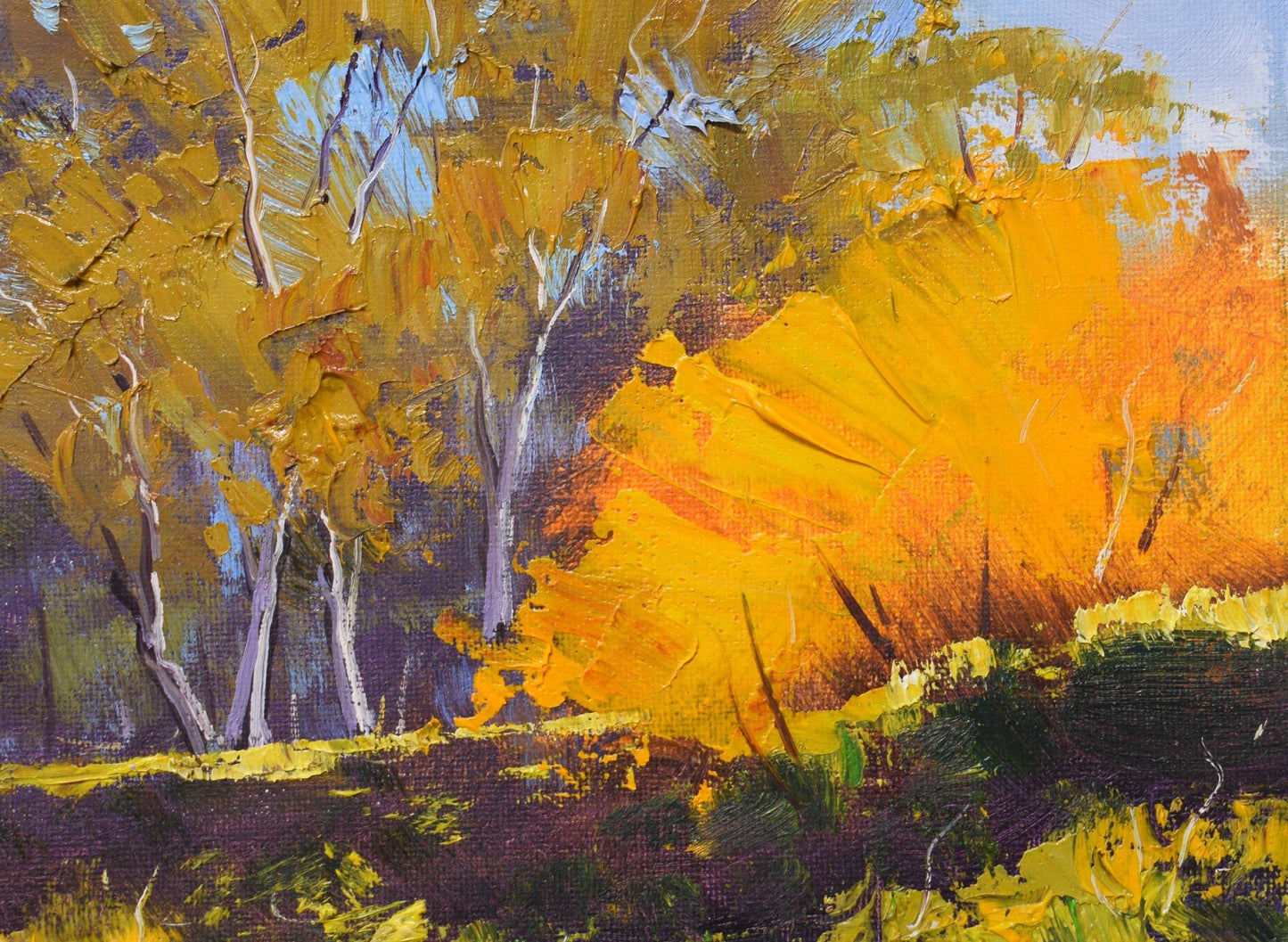 Autumn Tumut river painting