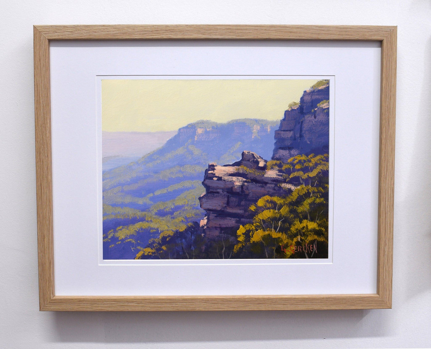 Oil Painting of the Majestic Blue Mountains Katoomba