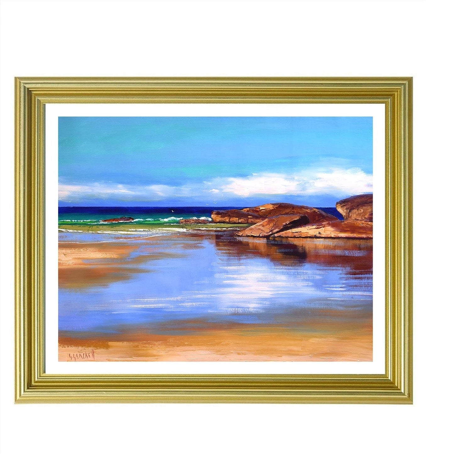 Oil painting of South West Rocks beach