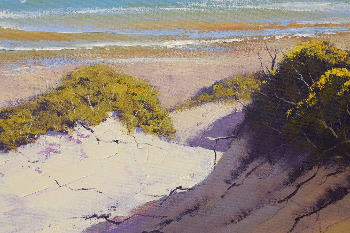 Coastal beach dunes Australia original painting