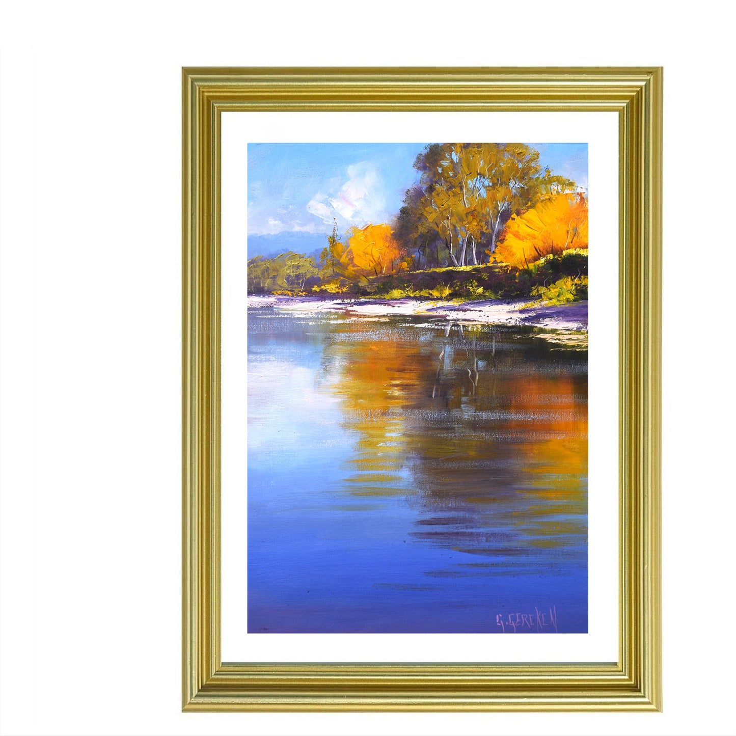 Autumn Tumut river painting