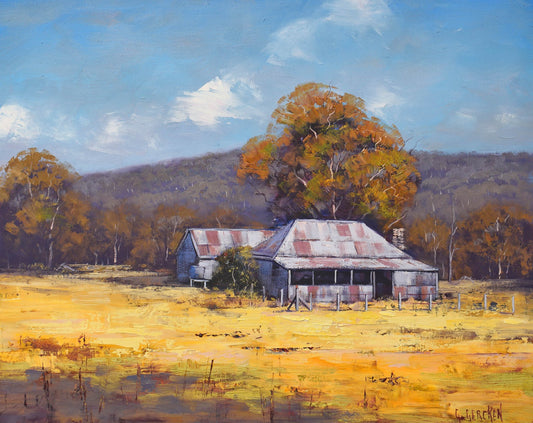 Old Miners Cottage Original Oil painting Australian Landscape